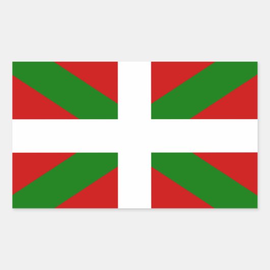 Drapeau pays Basque euskadi 長方形シール (正面)