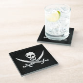 Drapeau Pirate Jolly Roger ガラスコースター (アングル)