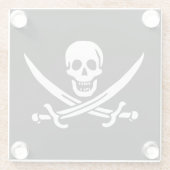 Drapeau Pirate Jolly Roger ガラスコースター (裏面)