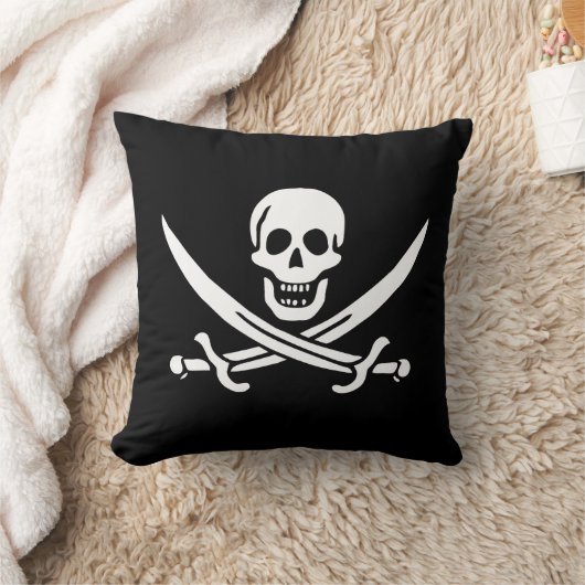 Drapeau Pirate Jolly Roger クッション (ブランケット)