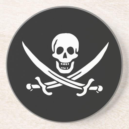 Drapeau Pirate Jolly Roger コースター (正面)