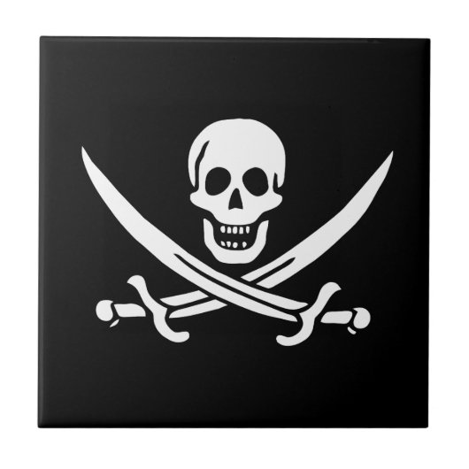 Drapeau Pirate Jolly Roger タイル (正面)