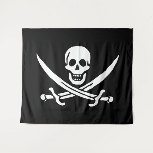 Drapeau Pirate Jolly Roger タペストリー (正面(横))