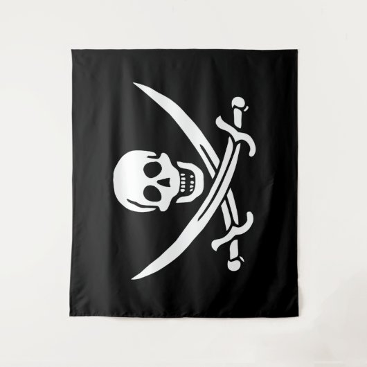 Drapeau Pirate Jolly Roger タペストリー (正面)