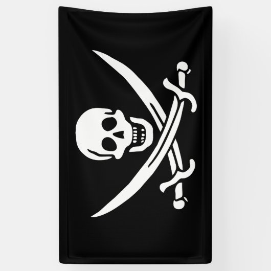 Drapeau Pirate Jolly Roger 横断幕 (縦)