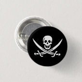 Drapeau Pirate Jolly Roger 缶バッジ (正面&裏面)