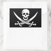 Drapeau Pirate Jolly Roger 長方形シール (バッグ)