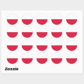 Drapeau Pologne ラウンドシール (シート)