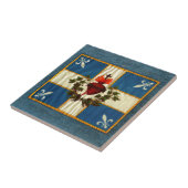 Drapeau Québec antique Carillon Sacré-Cœur タイル (側面)