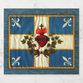 Drapeau Québec antique Carillon Sacré-Cœur ビールラベル (シングルラベル)