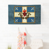 Drapeau Québec antique Carillon Sacré-Cœur 横断幕 (インサイチュ)