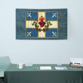 Drapeau Québec antique Carillon Sacré-Cœur 横断幕 (トレードショー)
