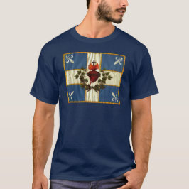 Drapeau Québec antique Carillon Sacré-Cœur Tシャツ