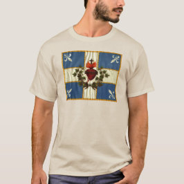 Drapeau Québec antique Carillon Sacré-Cœur Tシャツ