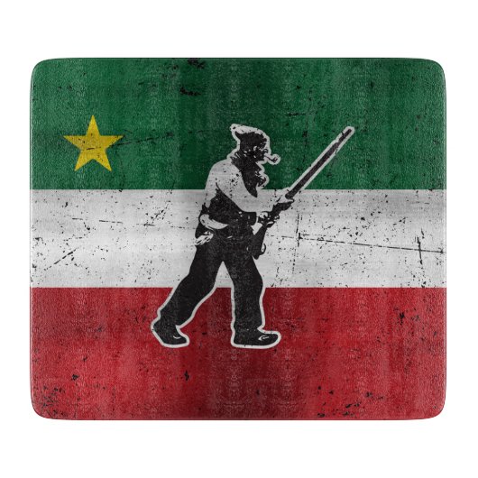 Drapeau Québec et Patriote Henri Julien érodé カッティングボード (正面)
