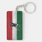 Drapeau Québec et Patriote Henri Julien érodé キーホルダー (裏面)