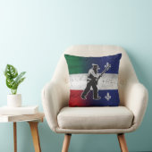 Drapeau Québec et Patriote Henri Julien érodé クッション (椅子)