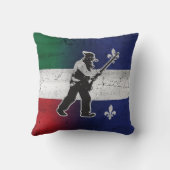 Drapeau Québec et Patriote Henri Julien érodé クッション (裏面)
