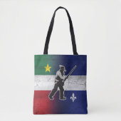Drapeau Québec et Patriote Henri Julien érodé トートバッグ (正面)