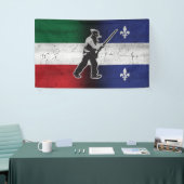 Drapeau Québec et Patriote Henri Julien érodé 横断幕 (トレードショー)