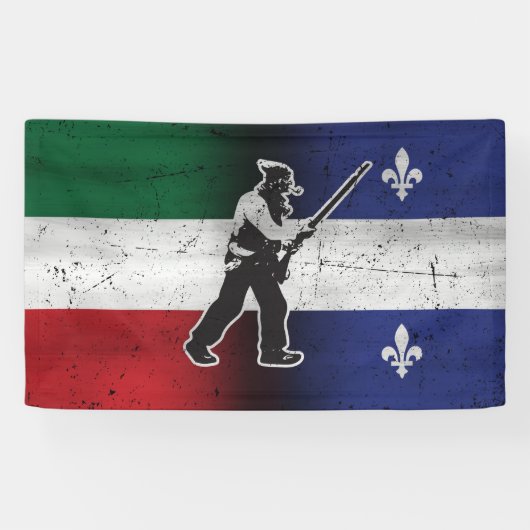 Drapeau Québec et Patriote Henri Julien érodé 横断幕 (横)