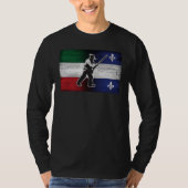 Drapeau Québec et Patriote Henri Julien érodé Tシャツ (正面)