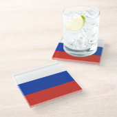 Drapeau Russie tricolore ガラスコースター (アングル)