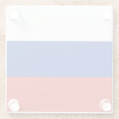 Drapeau Russie tricolore ガラスコースター (裏面)