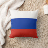 Drapeau Russie tricolore クッション (ブランケット)
