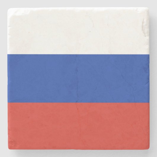 Drapeau Russie tricolore ストーンコースター (正面)