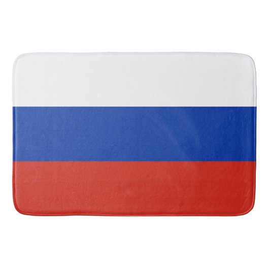 Drapeau Russie tricolore バスマット (正面)