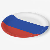 Drapeau Russie tricolore ペーパープレート (アングル)