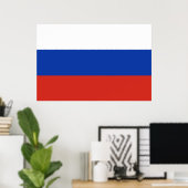 Drapeau Russie tricolore  ポスター (ホームオフィス)