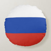 Drapeau Russie tricolore ラウンドクッション (正面)