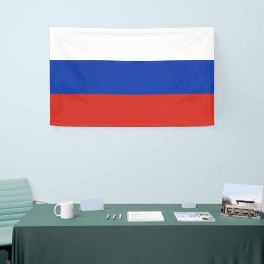 Drapeau Russie tricolore 横断幕 (トレードショー)