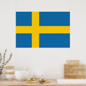 Drapeau Suède  ポスター (キッチン)