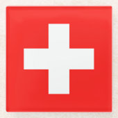 Drapeau Suisse ガラスコースター (正面)