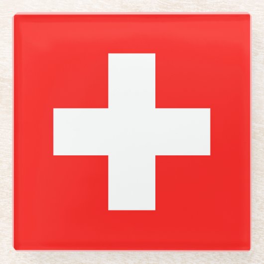 Drapeau Suisse ガラスコースター (正面)