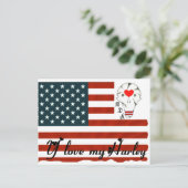 DRAPEAU TDM LOVE MYハーレー.png ポストカード (スタンド正面)