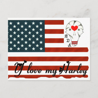 DRAPEAU TDM LOVE MYハーレー.png ポストカード