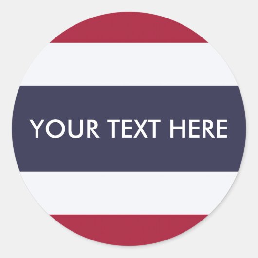 Drapeau Thaïlande  ラウンドシール (正面)