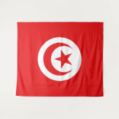 Drapeau Tunisie タペストリー (正面(横))