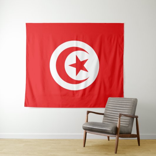 Drapeau Tunisie タペストリー (インサイチュ(横))
