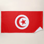 Drapeau Tunisie ビーチタオル (正面)