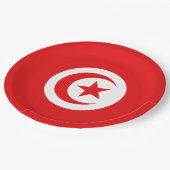Drapeau Tunisie ペーパープレート (アングル)
