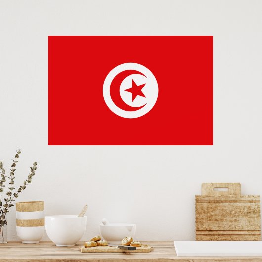 Drapeau Tunisie ポスター (キッチン)