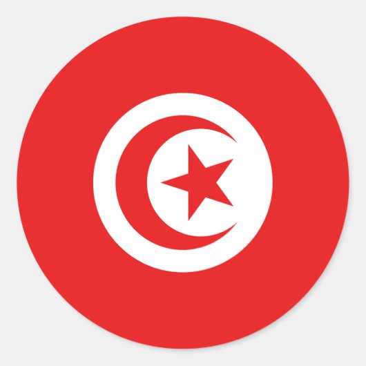 Drapeau Tunisie ラウンドシール (正面)