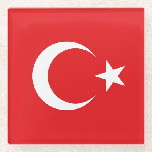Drapeau Turquie ガラスコースター (正面)