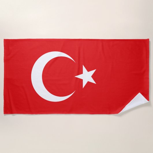 Drapeau Turquie ビーチタオル (正面)