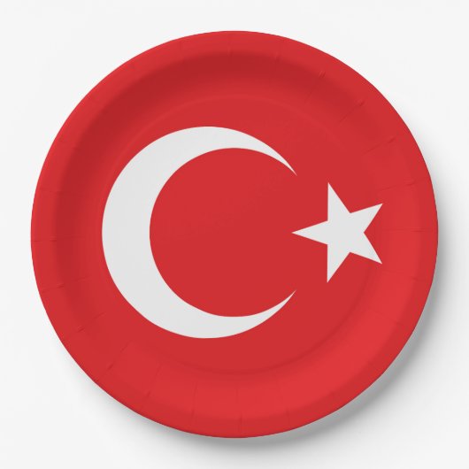 Drapeau Turquie ペーパープレート (正面)
